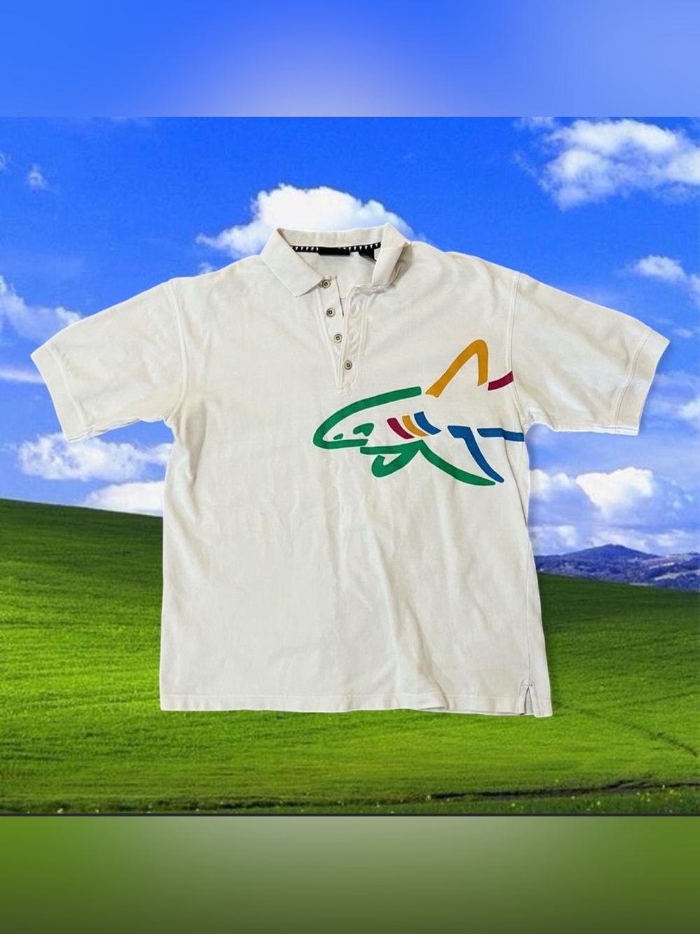 Greg Norman Shark Graphic Polo – Size Large